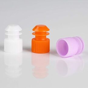 Globe Scientific 118127N Polyethylene Flange Plug Cap for Test Tubes, 12mm Size, Orange (Pack of 1000)