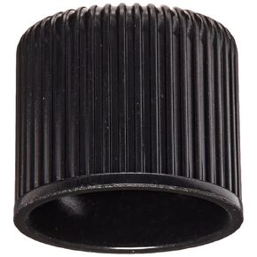 Kimble 73800-18415 Phenolic Screw Cap with Rubber Liner, Black, 18-415 GPI Thread Finish (Case of 1000)