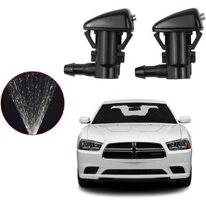 Direct Replacemnt Adjustable Windshield Washer Wiper Nozzle Mist Spray for 2011-2017 Dodge Challenger,Charger,Chrysler 300, 2008-2013 Jeep Liberty, Replace OE for 5182327AA, 68024312AB, 55157319AA