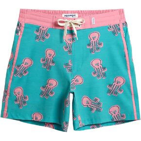 maamgic Men's Swim Trunks 5 inch Board Shorts Vintage Beach Shorts 4 Way Stretch Quick Dry with Zipper Pockets