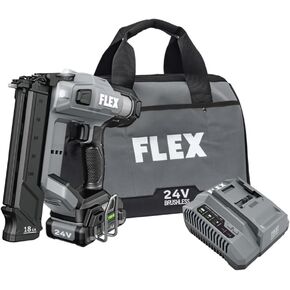 FLEX 24V Brushless Cordless 18 Gauge 5/8-inch to 2-1/8-inch Brad Nailer Kit with 2.5Ah Lithium Battery and 160W Fast Charger - FX4331-1A