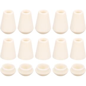 uxcell Bell End Stoppers Plastic Cord Rope End Lock Rope Fasteners Toggle Clip with Lid for Drawstring Lanyard Backpack
