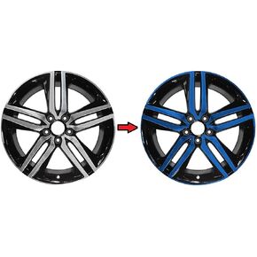 SlickMod Chrome Delete Blackout Vinyl Overlay for 2016-2017 Honda Accord Sedan 19in Sport Wheel Rims (Gloss Black)