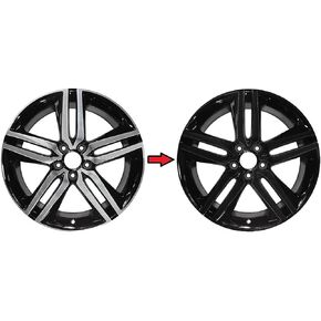 SlickMod Chrome Delete Blackout Vinyl Overlay for 2016-2017 Honda Accord Sedan 19in Sport Wheel Rims (Gloss Black)