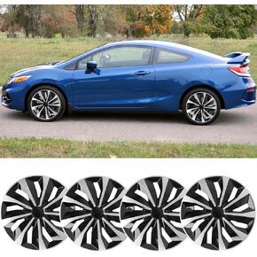 15 inch Hubcaps Set of 4, Automotive Wheel Tire Covers Accessories, Wheel Rim Cover Compatible/Replacement with Toyota Volkswagen VW Chevy Nissan Sentra Honda Civic Mazda Dodge Ford