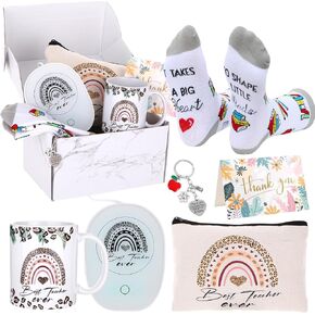 Kolewo4ever 7 Pieces Nurse Appreciation Gift Sets:Gifts Box for Nurses, 1pcs Coffee Warmer with Mug Set,1pcs Makeup Bag,1pcs Socks,1pcs Keychain,1 pcs Greeting Card for Women Nurse (Nurse)
