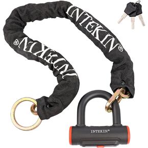 Motorcycle Lock 3.3FT/100cm Motorcycle Chain Lock 8mm/10mm Thick Bike Chain Lock Heavy Duty Security Chain Lock Anti Theft Motorcycle Lock with 16mm Disc Lock for Motorcycles, Gates, and More