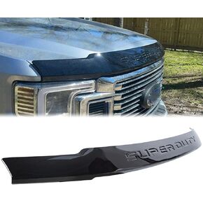 HECASA Black Hood Deflector Bug Shield Compatible with 2017-2022 Ford Super Duty F250 F350