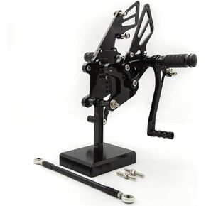 CNC ZX10R 06-10 دراجة نارية قابلة للتعديل Rearsets القدم أوتاد الخلفية مجموعة Footpeg الفرامل التحول دواسة متوافق مع النينجا ZX10R ZX 10R ZX-10 2006-2010 أسود in Kuwait