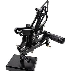 Krace Motorcycle Rearsets Foot Pegs Rear Set Footrests Brake Shift Pedals Fully Adjustable Foot Boards Fit For Kawasaki Ninja ZX6R ZX636 2005 2006 2007 2008