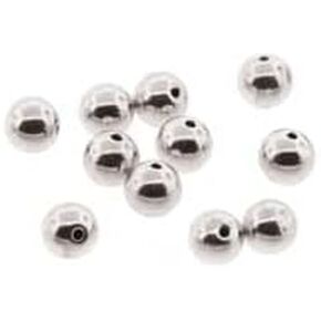 The Beadsmith Memory Wire End Caps – Round, Half Drilled Bead – 3mm, 144 Pieces Per Bag, Silver Plated – End Cap for Making Memory Wire Jewelry, Bracelets, Rings and Necklaces in Kuwait