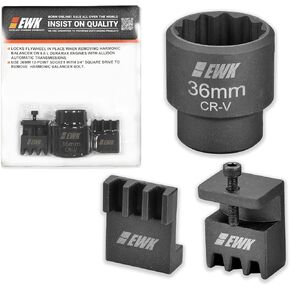 EWK 36mm 3/4 Inch Flywheel Locking Holder Water Pump Holding Tool 12 Pt Socket for Duramax 6.6L Engine