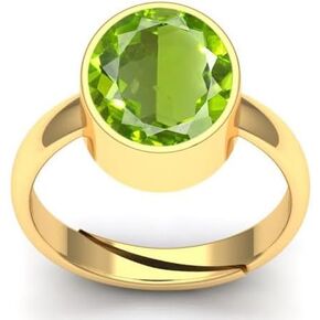 9.25 Carat Natural Emerald, Ruby,Amethyst, Garnet, Yellow Sapphire, Peridot, Blue Sapphire Gemstone Gold Plated Adjustable Ring