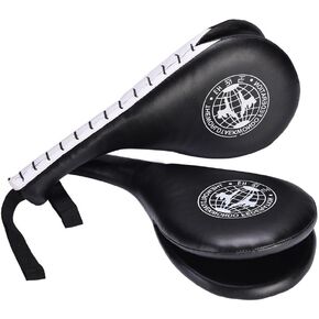 2 Pack Taekwondo Kicking Target,Kick Pad Target,?1 Pair Taekwondo Kick Pads Double Kick Strike Pad Kicking Target Pads Applicable in Batting Practice of Taekwondo Martial Art etc Black