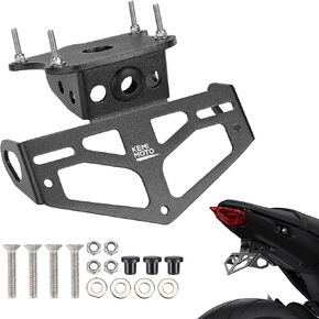 Kemimoto Motorcycle License Plate Bracket Compatible with FZ09 MT09 2021 2022 License Plate Holder Fender Eliminator Tail Tidy Compatible with OEM and Aftermarket Turn Signals