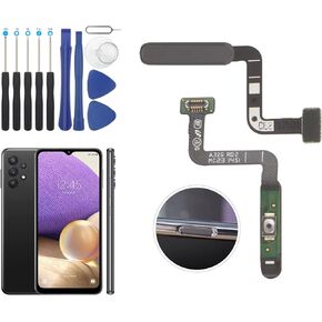 Fingerprint Sensor Flex Cable for Samsung Galaxy A32 5G SM-A326U SM-A326F Power On Off Button Flex Cable Replacement with Tools