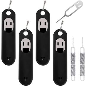6 Pack SIM Card Removal Tool, Sim Card Tray Opening Tool Eject Pins Needle Opener Ejector Compatible with All iPhone Apple iPad HTC Samsung Galaxy Cell Phone Smartphone Watchchain Link Remover, Black