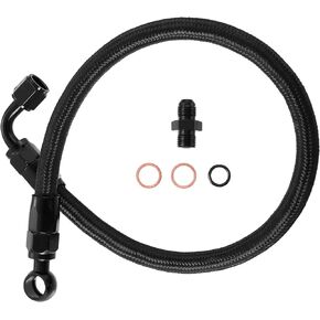 X AUTOHAUX Car Braided Fuel Line Hose for Honda Accord Civic Prelude CRX CR-V for Acura Integra B/D Series D15 D16 B16 B18 B20 B16A B18C Braided Fuel Line Oil Hose