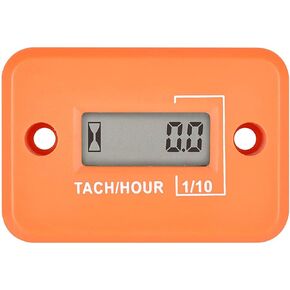Yooreal HM012 Digital Mini Hour Meter Tachometer, Waterproof Design for Car Engine Tractor Chainsaw Outboard Motor Garden Generator ATV Snowblower and Dirt Bike