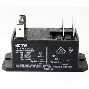 TE CONNECTIVITY/Potter & BRUMFIELD T92P7A22-120 120VAC 30A Power Relay 6 Pins DPST-NO Replace Part 10459304