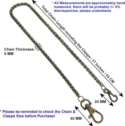 سلاسل ساعة الجيب سلسلة ألبرت سلسلة قمح سبيجا باللون البرونزي مع مشبك جراد البحر الدوار FC81 in Kuwait