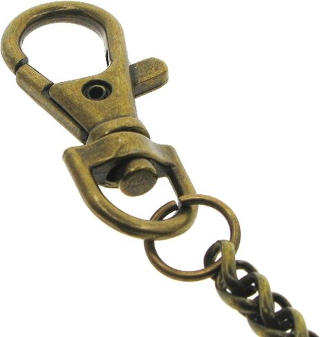 سلاسل ساعة الجيب سلسلة ألبرت سلسلة قمح سبيجا باللون البرونزي مع مشبك جراد البحر الدوار FC81 in Kuwait