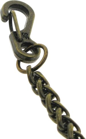 سلاسل ساعة الجيب سلسلة ألبرت سلسلة قمح سبيجا باللون البرونزي مع مشبك جراد البحر الدوار FC81 in Kuwait