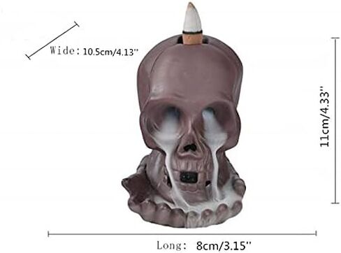 اليدوية السيراميك الجمجمة ارتجاعي حامل البخور شلال البخور الموقد الجدة ديكور المنزل لجميع القديسين in Kuwait