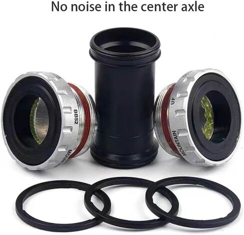 BB52 Bicycle Bottom Bracket Mountain Bicycle Compatible with Shimano Bottom Bracket Road Bicycle Middle axle in Kuwait