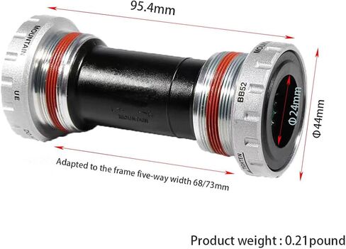 BB52 Bicycle Bottom Bracket Mountain Bicycle Compatible with Shimano Bottom Bracket Road Bicycle Middle axle in Kuwait