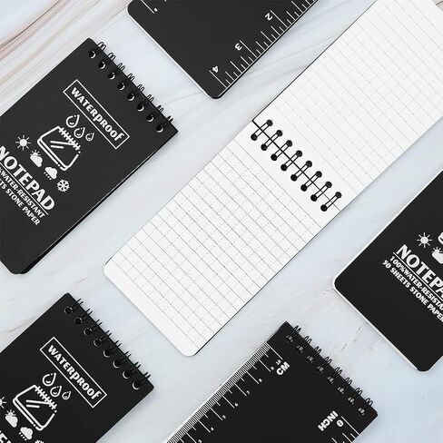 6 Pack Waterproof Notebook, 3 x 5 Inches Pocket Notepad, All-Weather Memo Pads with Top-Spiral, Tactical Steno Pads with Grid for Outdoor Activities Recording and Tactical Pocket in Saudi Arabia