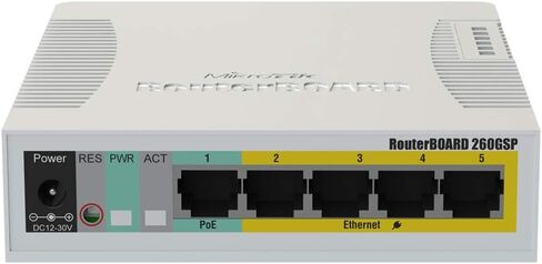 Mikrotik CSS106-1G-4P-1S 5-Port Gigabit Cloud Smart Switch PoE SwOS SFP in Saudi Arabia