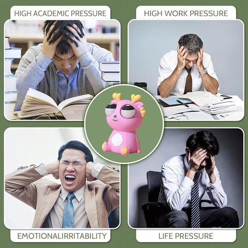 Pop-Out Eye Dragon Squeeze Toy - Stress Relief Sensory Squishy for Adults, Funny Anti-Stress Ball, Ideal Anxiety Toy for Party Favors and Gifts (Green) in Kuwait