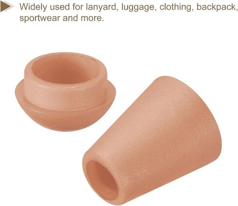uxcell Bell End Stoppers Plastic Cord Rope End Lock Rope Fasteners Toggle Clip with Lid for Drawstring Lanyard Backpack in Saudi Arabia