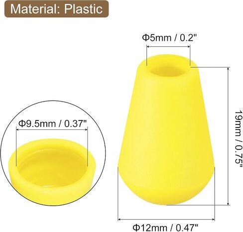 uxcell Bell End Stoppers Plastic Cord Rope End Lock Rope Fasteners Toggle Clip with Lid for Drawstring Lanyard Backpack in Saudi Arabia