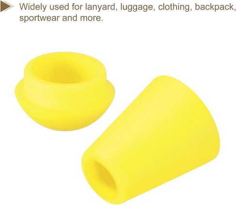 uxcell Bell End Stoppers Plastic Cord Rope End Lock Rope Fasteners Toggle Clip with Lid for Drawstring Lanyard Backpack in Saudi Arabia