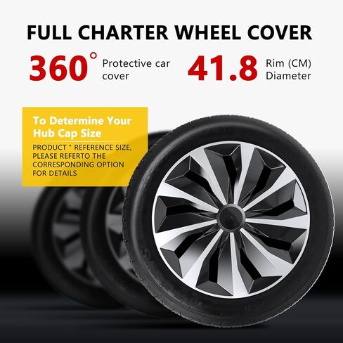 15 inch Hubcaps Set of 4, Automotive Wheel Tire Covers Accessories, Wheel Rim Cover Compatible/Replacement with Toyota Volkswagen VW Chevy Nissan Sentra Honda Civic Mazda Dodge Ford in Kuwait