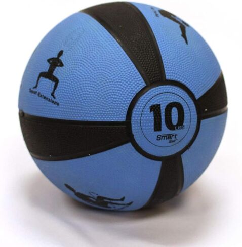 Prism Fitness 400-150-004 10 Pound Weighted Fitness Smart Medicine Ball for Pilates, Yoga, Strength Training, Blue in Saudi Arabia