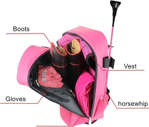 UNISTRENGH Professional Equestrian Bags Durable PU Leather Horse Riding Boots and Helmet Bag (Blue) in Saudi Arabia