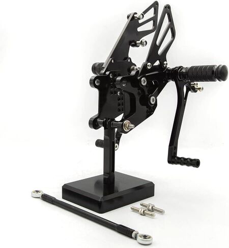 CNC ZX10R 06-10 Motorcycle Adjustable Rearsets Foot Pegs Rear Set Footpeg Brake Shift Pedal Compatible with Ninja ZX10R ZX 10R ZX-10 2006-2010 Black in Saudi Arabia