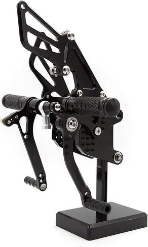 CNC ZX10R 06-10 Motorcycle Adjustable Rearsets Foot Pegs Rear Set Footpeg Brake Shift Pedal Compatible with Ninja ZX10R ZX 10R ZX-10 2006-2010 Black in Saudi Arabia