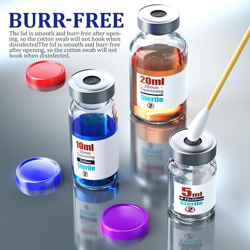 Sterile Empty Vial,Sterile Glass Vials, with Self-Healing Injection Port and Flip Top Cap, Sterile Package 10PCS by ZHANXUBIO (10ml,10) in Saudi Arabia