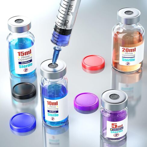 Sterile Empty Vial,Sterile Glass Vials, with Self-Healing Injection Port and Flip Top Cap, Sterile Package 10PCS by ZHANXUBIO (10ml,10) in Saudi Arabia