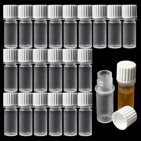 100 عبوة من قوارير بلاستيكية سعة 2 مل مع أغطية، قوارير مختبر صغيرة، أنابيب اختبار بلاستيكية مع أغطية لولبية - حاويات بلاستيكية لأنبوب قارورة 2 مل مع أغطية لبذور المسحوق السائل in Kuwait