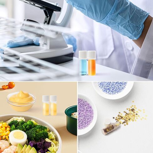 100 عبوة من قوارير بلاستيكية سعة 2 مل مع أغطية، قوارير مختبر صغيرة، أنابيب اختبار بلاستيكية مع أغطية لولبية - حاويات بلاستيكية لأنبوب قارورة 2 مل مع أغطية لبذور المسحوق السائل in Kuwait