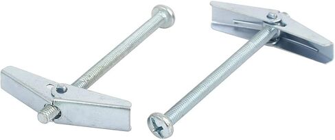 uxcell M5 x 75mm Male Thread Spring Loaded Hollow Wall Round Head Toggle Bolt 10pcs in Saudi Arabia