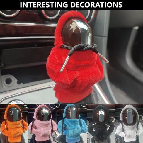 2Pcs Gear Shift Hoodie,Car Shift Knob Hoodie,Funny Sweater Hoodie for Gearshift,Blue Automotive Interior Accessories in Saudi Arabia