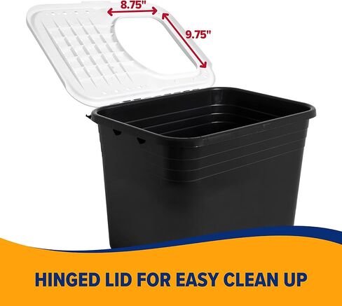 Arm & Hammer Premium Top Entry Litter Box with Filter to Clean Paws and Microban, Made in USA in Saudi Arabia