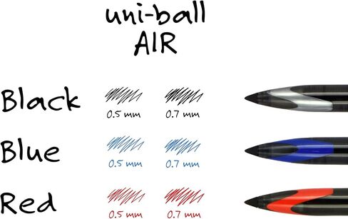 uniball Air Porous Roller Ball Pen, Stick, Medium 0.7 Mm, Blue Ink, Black Barrel, Dozen in Saudi Arabia