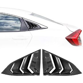 Ikon Motorsports ، Window Lovers متوافق مع 2016-2021 Honda Civic سيدان 4 أبواب ، ألياف الكربون طباعة الجانب من لوحة النافذة الجانبية تغطي فتحة 2pc ، 2017 2018 2019 2020 in Kuwait